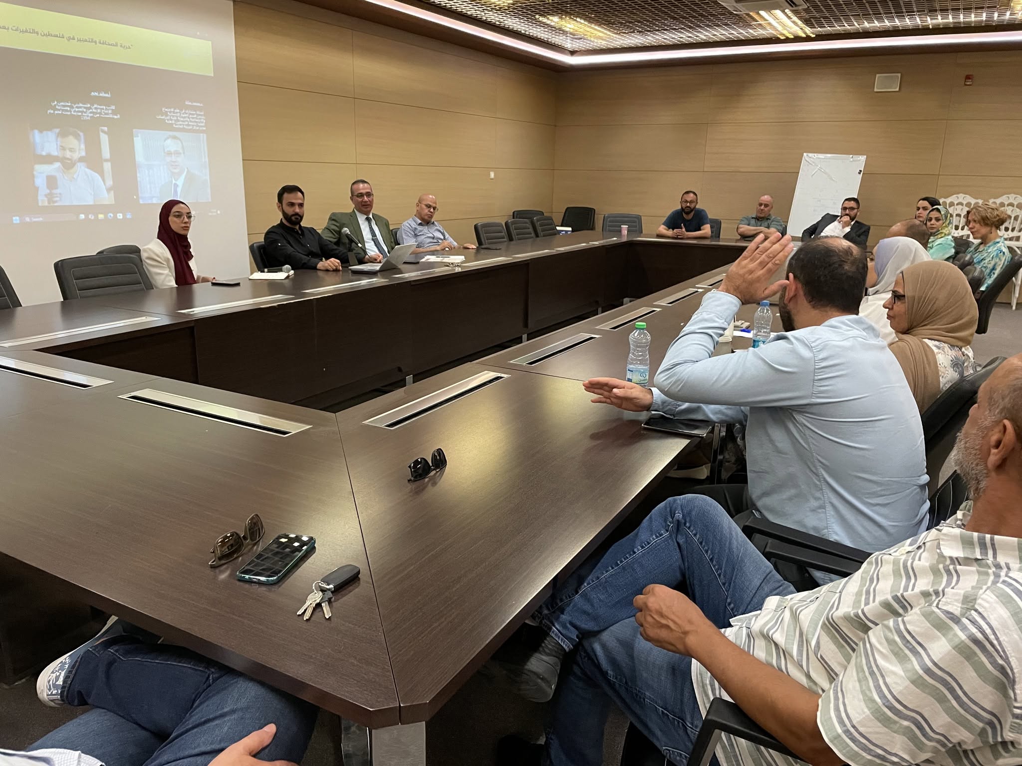 Shoruq Organization Holds Dialogue on Press Freedom and Freedom of Expression in Palestine as Part of the "Our Voice is Free" Campaign